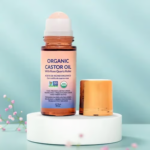 🔥 🏆#1 Best Seller ⏰TIMNAMY® Organic Golden OrganicRoll-On with Rose Quartz