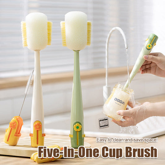 (🔥Last Day Promotion-48%OFF)TIMNAMY®🔥 5-in-1 Multifunctional Bottle Brush: The ultimate solution for a sparkling clean kitchen 🔥