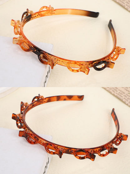 Bangs Hairstyle Hairpin Headband, Professional Weave Bangs Clip, Toothed Headband Braid Tool, Women Girls Fashion Hair Accessories