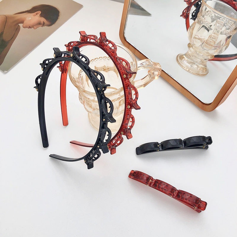 Bangs Hairstyle Hairpin Headband, Professional Weave Bangs Clip, Toothed Headband Braid Tool, Women Girls Fashion Hair Accessories