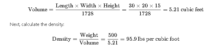 freight class calculator